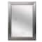 Head West® Metallic Gray Framed Beveled Glass Raised Lip Vanity Wall Mirror